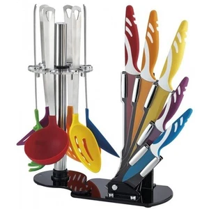 Set kit pack de 12 PCS cuchillos de cerámica + soporte apoyo - Imagen 1 de 2
