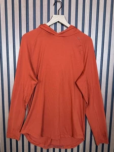 Neu Lululemon Drysense Training Hoodie Large orangefarbenes aztekisches Ziegel-Sweatshirt für Herren - Bild 1 von 8