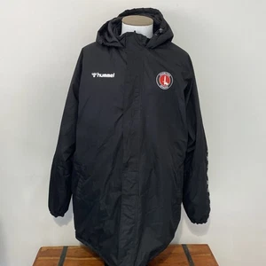 Hummel Charlton Athletic Football Club 3/4 Length Winter Coat Size XXL Black - Picture 1 of 15