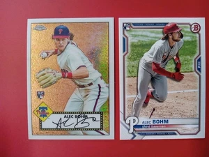 2021 Topps Chrome 1952 Topps Redux #TC52-14 Alec Bohm RC & Bowman #2 Free Ship! - Picture 1 of 2
