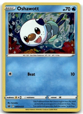 Oshawott - SWSH222 SWSH: Sword & Shield Promo Cards Promo Holo Pokemon TCG LP - Image 1 of 2