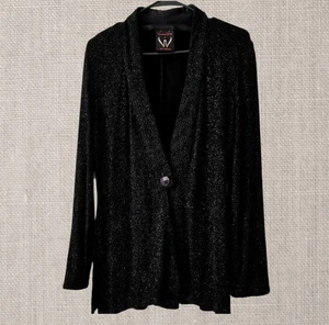 Veronique Young W Black Sparkle Party Jacket Goth Whimsygoth Vampire Witch / 6 - Picture 1 of 9