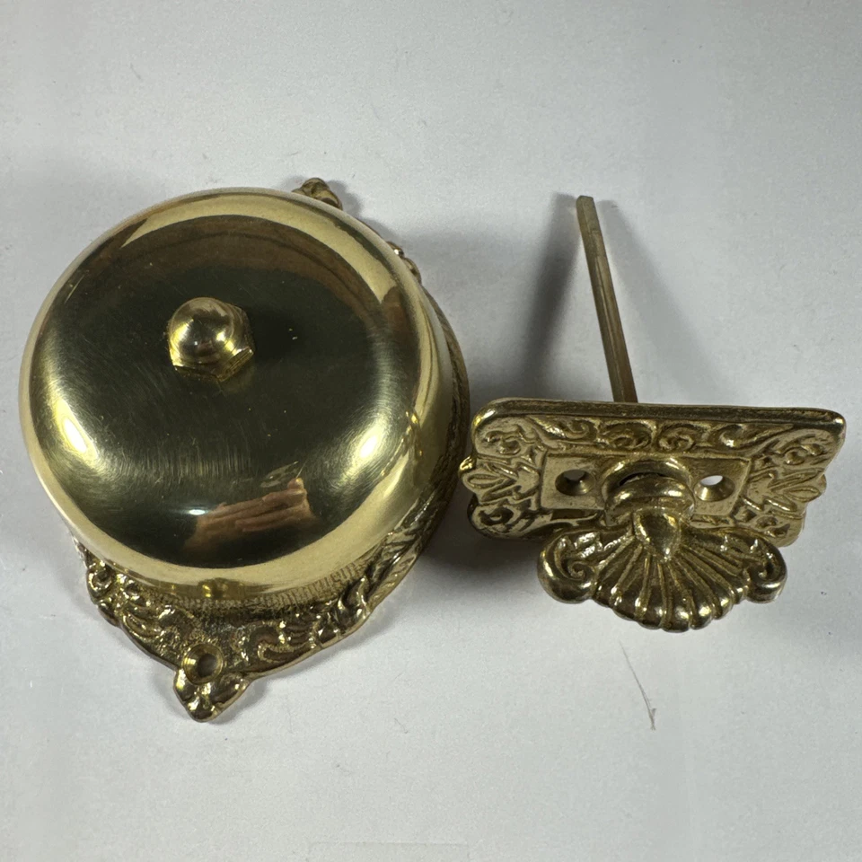 Vintage Brass Mechanical Twist Doorbell Unbranded Bell - Image 1 of 4
