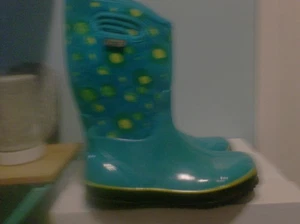 BOGS K Classic Handle Thermo Gummistiefel Aquarell Jugend Gr. 5 Türkis NEU - Bild 1 von 4