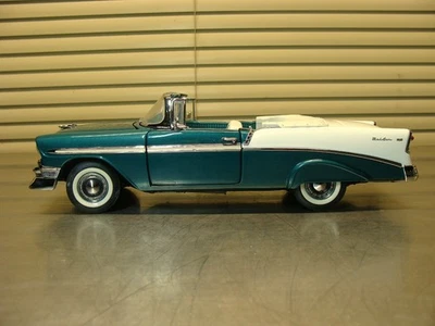 🔥Franklin Mint 1956 Chevrolet Bel Air кабриолет масштаб 1/24 зеленый и белый🔥 - Изображение 1 из 4