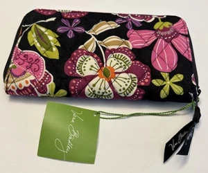 NUOVO Vera Bradley Portafoglio Fisarmonica Piroetta Rosa Trapuntato Cotone Fiori - Foto 1 di 11