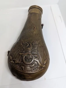 American Flask & Cap Company 6 oz. Coat of Arms "Navy" Powder Flask Make Offer! - Picture 1 of 8