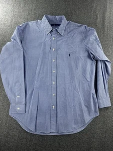 Camicia Ralph Lauren uomo LT grande alta con bottoni finestra blu a quadri casual - Foto 1 di 9
