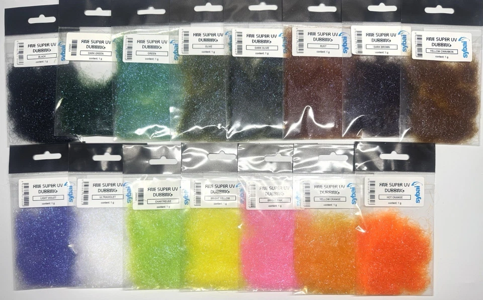 SYBAI FINE SUPER UV DOBLAJE / LOTE DE 15 PAQUETES / PESCA CON MOSCA ATADO 1 Foto 1 de 1