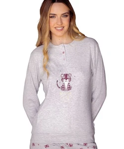 Pigiama donna in jersey di cotone caldo Irge MII2419 - Picture 1 of 2