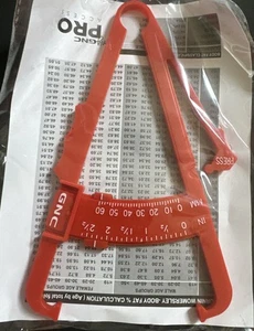 New My GNC ACCESS Body Fat Caliper Gauge Red w/ calculation chart weight loss - Picture 1 of 2