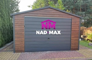 Blechgarage 4,5x5m Fertighalle Dachrinne mit Ablaufrohr Metallhütte Blechhütte - Bild 1 von 6