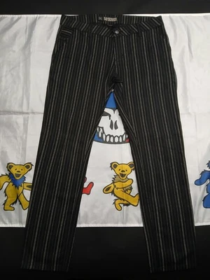 Lip Service в тонкую полоску тонкий брюки брюки готики панк Y2K мужчин 34 x 32 - Изображение 1 из 4