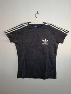 T-shirt Adidas vintage unisex - nero con logo bianco - sportivo - taglia M - Foto 1 di 5