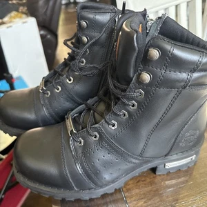 Milwaukee Leather Men's MBM9000W Size 8usM Boot w/ Side Zipper Lace Front WIDE - Bild 1 von 7