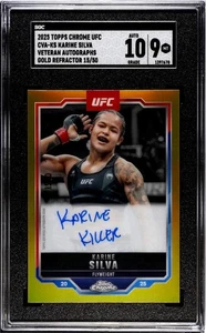 2025 Topps Chrome UFC Gold Refractor Karine Silva SP Autogramm! #d/50 SGC 9 MINT 10 - Bild 1 von 2