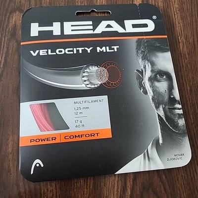 HEAD Velocity MLT Tennis Racket String 40' Set Multifilament Racquet 17, Pink  - Image 1 of 4