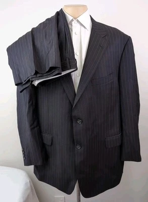 Samuelsohn SB Alton Super 120s Men Brown Surgeon Cuff 2 Piece Suit Sz 48R W42X27 - Image 1 of 4