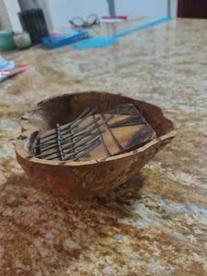 Vintage Kalimba African Musical Instument Thumb Piano - Wood - South Africa - Image 1 of 3