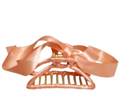 Garra de pelo con moño Anthropologie Clubhouse rosa naranja multicolor nueva con etiquetas Foto 1 de 4