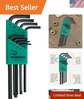 Versatile Long Length 8-Piece Torx L-Wrench Set, High-Strength Protanium Steel - Image 1 of 4