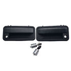 Front Black Exterior Outside Door Handle with Lock Cylinder Kit For Chevy GMC