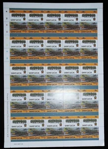 LOCOMOTIVES FEUILLE COMPLETE 50 TIMBRES N° 802-803 NEUFS**. - Picture 1 of 1