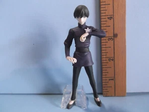 #B789 Unbekannter Anime 4 Zoll schwarzes Haar Kerl lila Outfit Checking Time?? - Bild 1 von 7