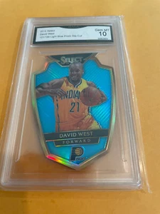 David West Pacers 2014 Select Light Blue Prizm Die-Cut # 121/199 Graded 10 L@@K - Bild 1 von 2
