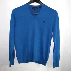 Ben Sherman Men Sweater V neck blue size M cotton Original - Picture 1 of 6
