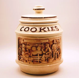 McCoy Frontier Family Cookie Jar 1960's MCM Pottery - Picture 1 of 11