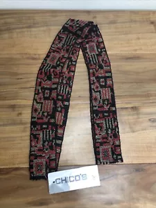 Chicos Aruba Beaded Wrap Belt Multicolored Pattern Size M/L - Picture 1 of 4