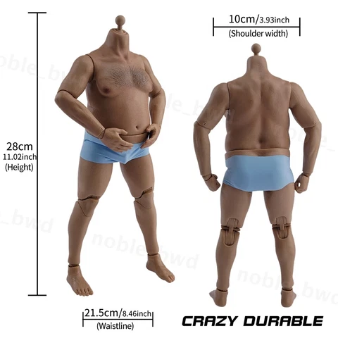 World Box 1/6 Plump Male Fat Figure Body Model fit Phicen Hot Toys Head Sculpt Cover