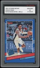 JOSHUA PRIMO 2021 PANINI INSTANT 1ST GRADED 10 RATED RETRO ROOKIE CARD RC SPURS