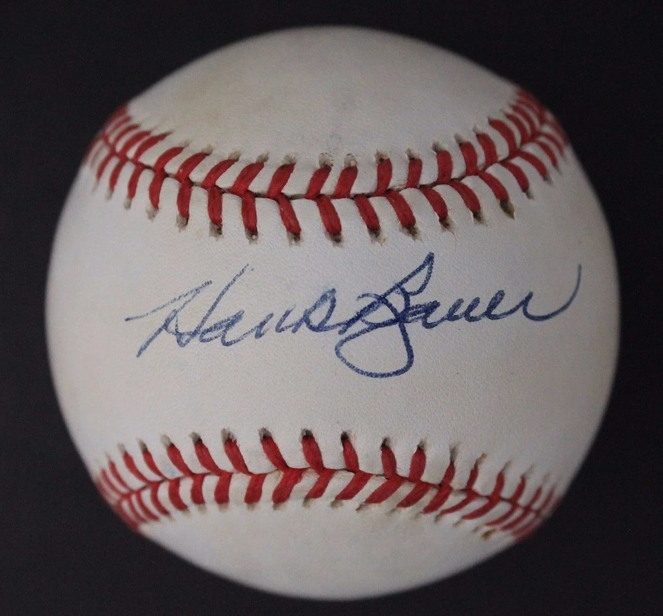 Hank Bauer (d.2007) NY Yankees 8x WS Champ Autographed MLB Signed Baseball PSA D - Image 1 of 4