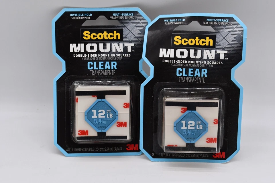 2-PACK Sotch-Mount Clear Double-Sided Mounting Holds 12 lb. 48 ct. - Image 1 of 1