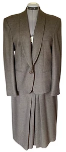 Vintage Bristol County 100% Wool Equestrian Blazer/Skirt Set Womens Size 16 USA - Afbeelding 1 van 24