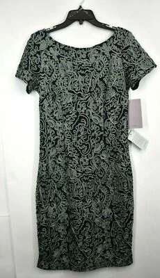 JS Collections Womens Blue Short Sleeve Soutache Illusion Cocktail Dress - Image 1 of 4