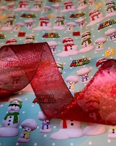 Super Mario Gift Wrap Set, Paper And Ribbon, see description. Wrapping Paper - Picture 1 of 1