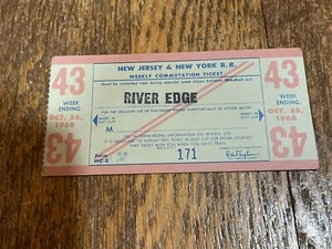 River Edge Commutation Ticket 1968 Bergen County New Jersey New York NY NJ - Picture 1 of 3