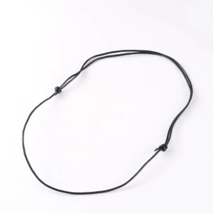 Adjustable Real Genuine Cowhide Leather Choker Necklace Black (NJEW-JN01489) - Picture 1 of 7