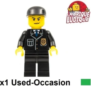 Lego Figurine Minifig City Police Policier officier chef casquette cty0067 USED - Imagen 1 de 1