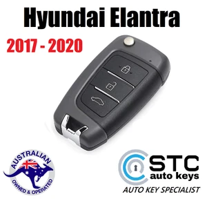REMOTE TRANSPONDER CHIP FLIP KEY for HYUNDAI ELANTRA 2017 2018 2019 2020 - Picture 1 of 12