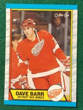 1989-90 O-Pee-Chee Hockey Card #13 DAVE BARR Detroit Red Wings