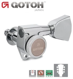 Gotoh SG301 MGT 04 3x3 Per Side Locking Guitar Tuners Keystone Button Chrome MIJ - Picture 1 of 5