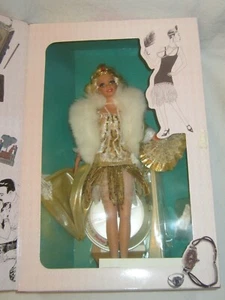 Mattel Special Edition Barbie Doll Flapper 1920's Gold Beaded Dress Boxed New - Picture 1 of 4