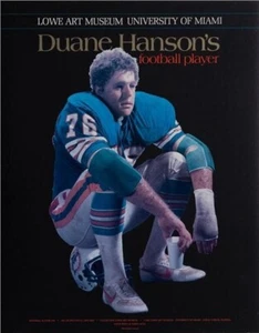 VINTAGE 1985 DUANE HANSON FOOTBALL-SPIELERDRUCK LOWE ART MUSEUM U OF MIAMI - Bild 1 von 1