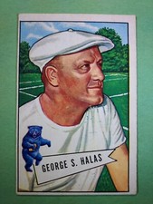 George Halas 1952 Bowman Large #48 Card HOF
