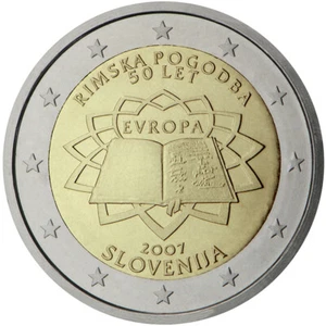 Eslovenia  2007 2 € euros conmemorativos 50º Aniversario Tratado de Roma - Picture 1 of 1