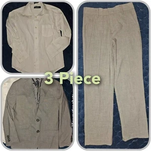 Menge 3 Jungen Größe 8 Kragen geknöpft langärmeliges Kleid Shirt Jacke Hose - Bild 1 von 17